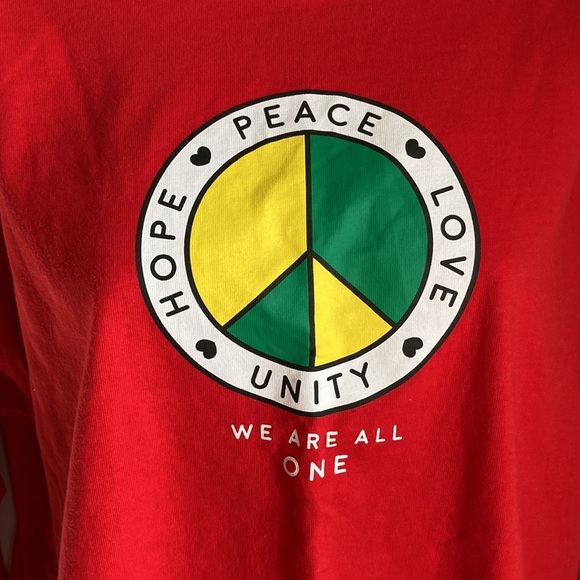 Mighty Fine Cropped Graphic Statement Sweatshirt Size XL - Picture 2 of 10